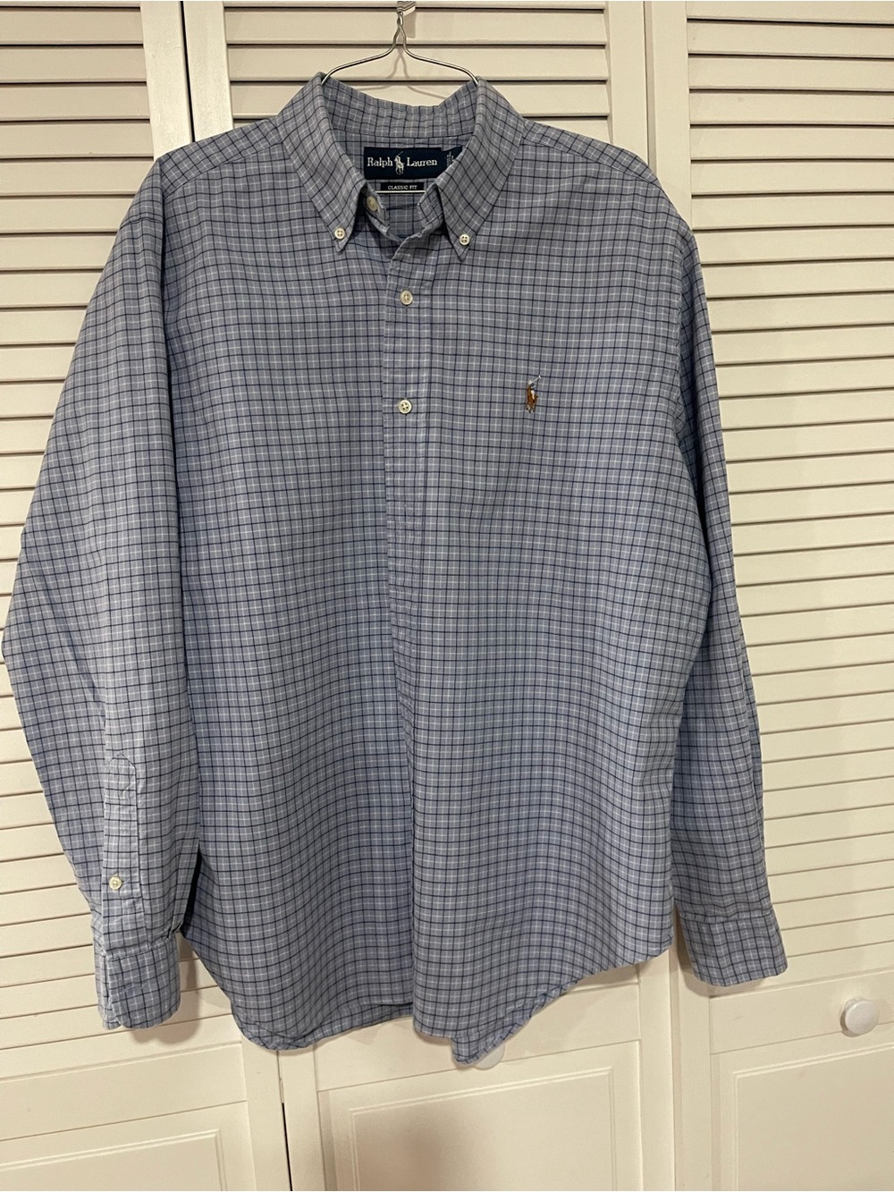 Ralph Lauren Light Blue Plaid Button-Down Shirt